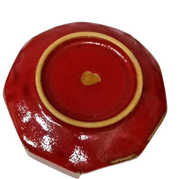 Handcrafted 9-Sided Earthenware Bowl Planter Candy Knick-Knacks - Picture 5 of 7